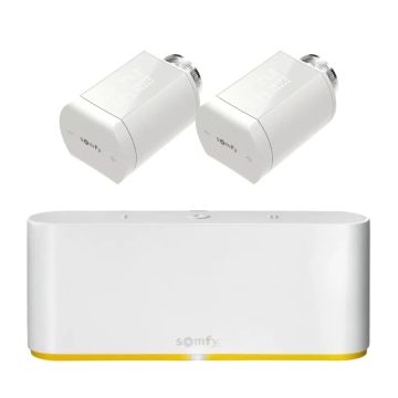 Zestaw sterowania ogrzewaniem Somfy 2x głowica termostatyczna IO + centrala TaHoma Switch