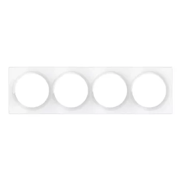 Poczwórna ramka montażowa FIBARO Quadruple cover plate biała (FG-Wx-PP-0009)