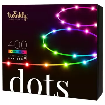 Inteligentne oświetlenie Twinkly Dots - 400 RGB LED Lights String, Clear Wire, Plug Type F